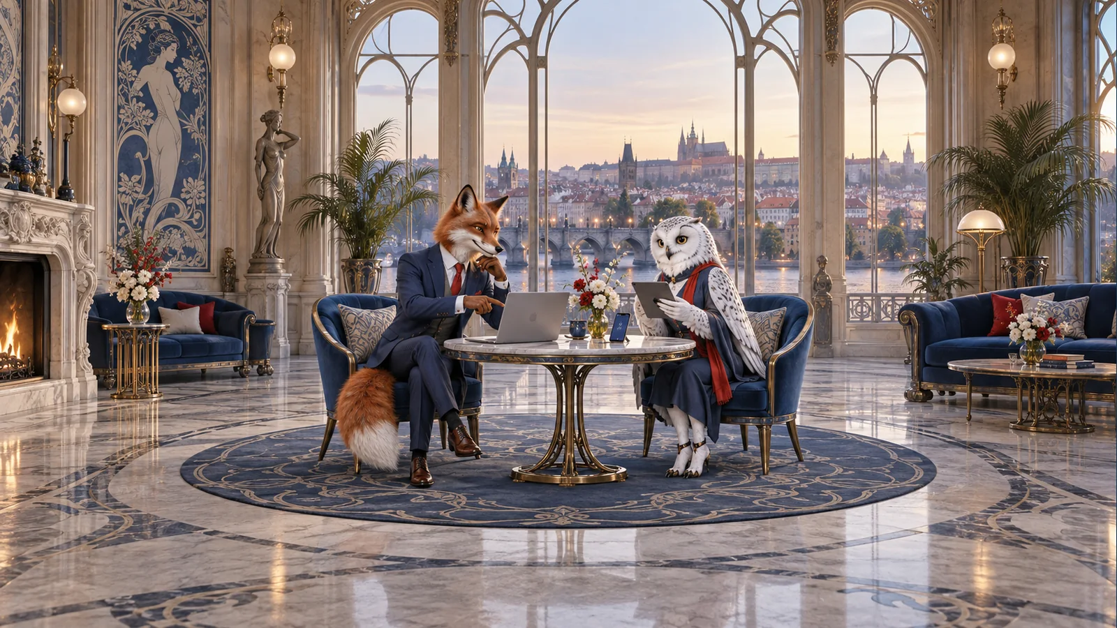 Postavy Bizzo Casino v tematické scéně